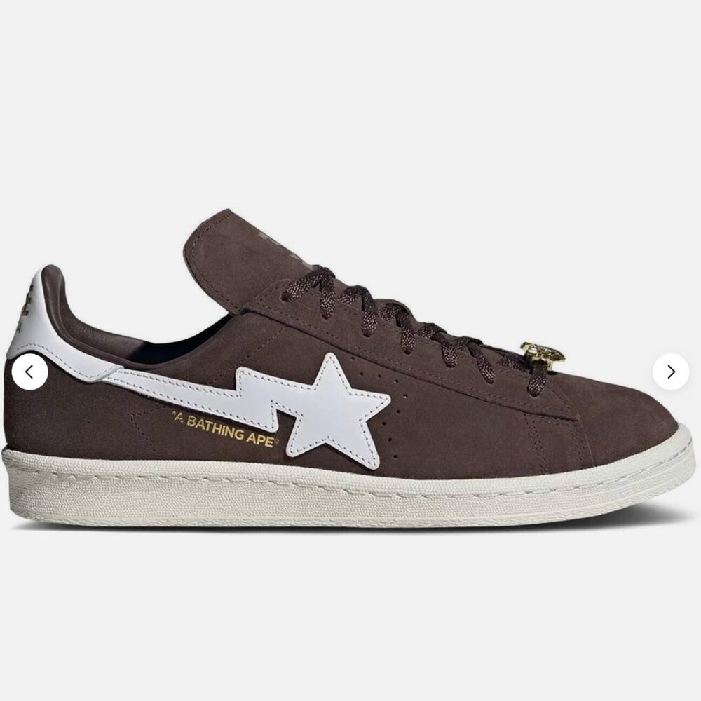 adidas Originals Campus 80s A Bathing Ape BAPE Men Us 8.5 US Brown White 42 EUR